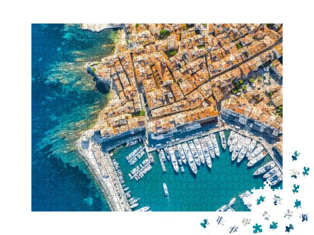 View of the City of Saint-Tropez, Provence, Cote Dazur, a... Jigsaw Puzzle with 1000 pieces