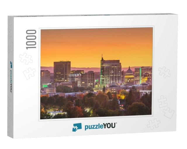 Boise, Idaho, USA Downtown Cityscape At Twilight... Jigsaw Puzzle with 1000 pieces
