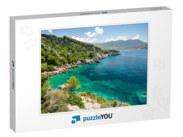 Amazing View on Coast in Himare, Albanian Riviera, Albani... Jigsaw Puzzle