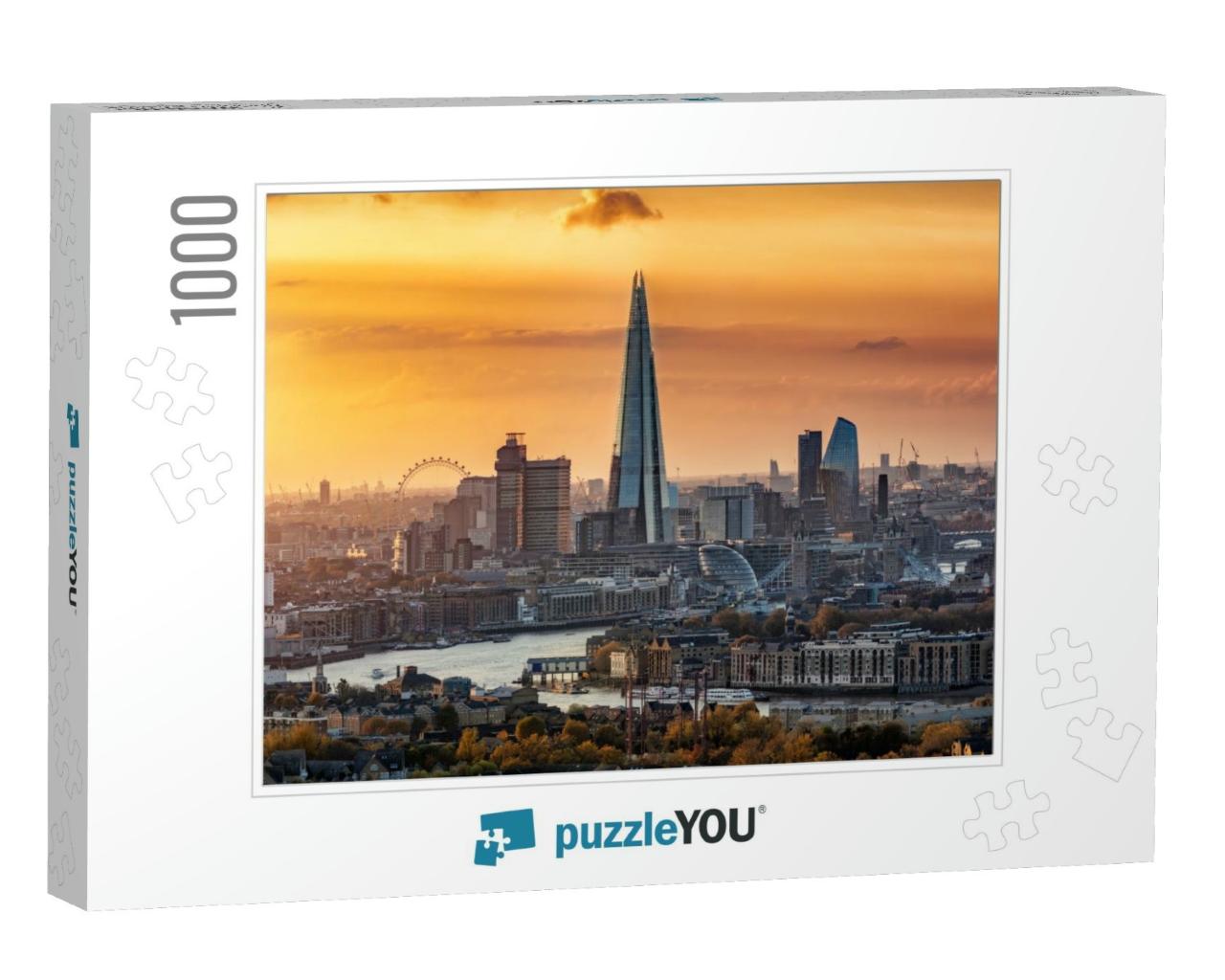 View to the Modern Skyline of London, United Kingdom, in... Jigsaw Puzzle with 1000 pieces
