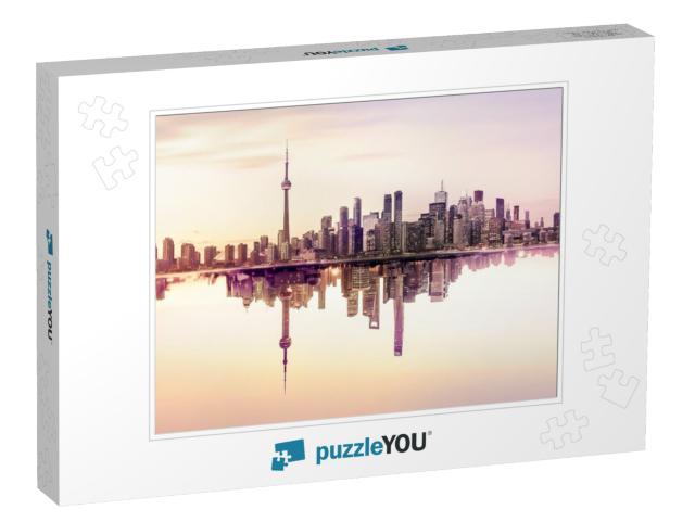 Photo Montage of Toronto & Shanghai Skylines... Jigsaw Puzzle