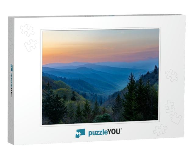 Sunrise At Great Smoky Mountains National Park... Jigsaw Puzzle