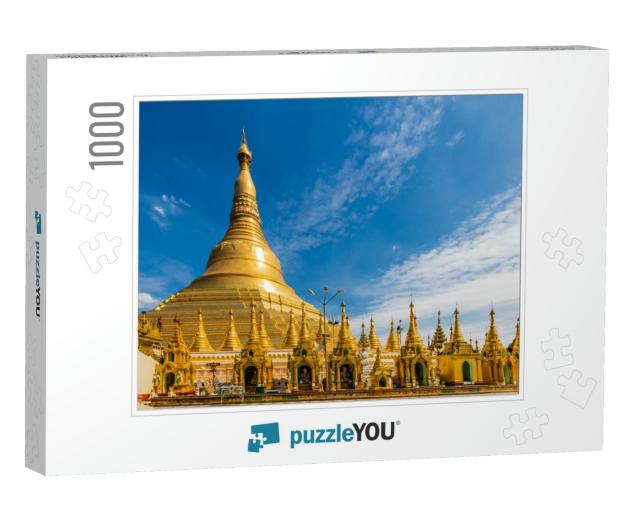The Golden Stupa of the Shwedagon Pagoda Yangon Rangoon i... Jigsaw Puzzle with 1000 pieces