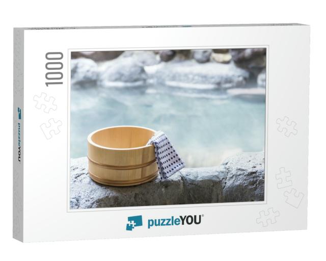 Open-Air Bath, Japanese Hot Spring... Jigsaw Puzzle with 1000 pieces