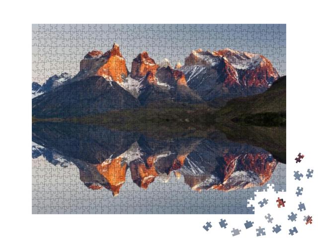Majestic Mountain Landscape. Reflection of Mountains in t... Jigsaw Puzzle with 1000 pieces