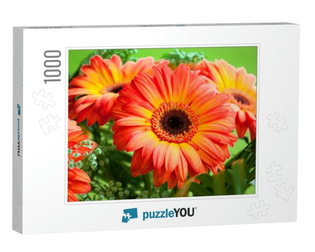 Bouquet of Spring Gerberas & Summer Gift for Every Woman... Jigsaw Puzzle with 1000 pieces