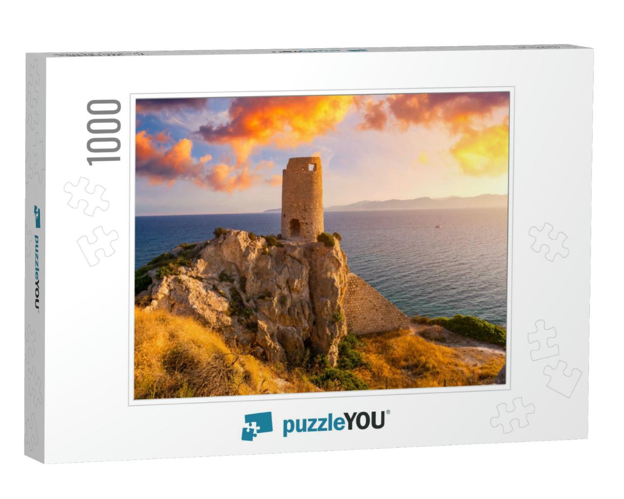 Torre Del Prezzemolo, an Old Coastal Tower in Cagliari, S... Jigsaw Puzzle with 1000 pieces