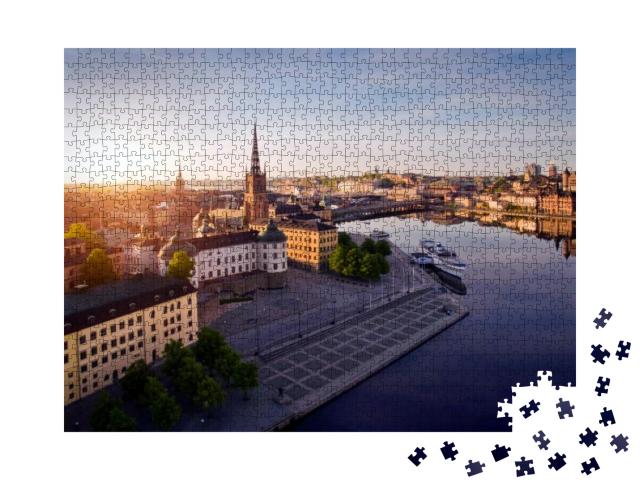 Aerial View of Stockholm City... Jigsaw Puzzle with 1000 pieces