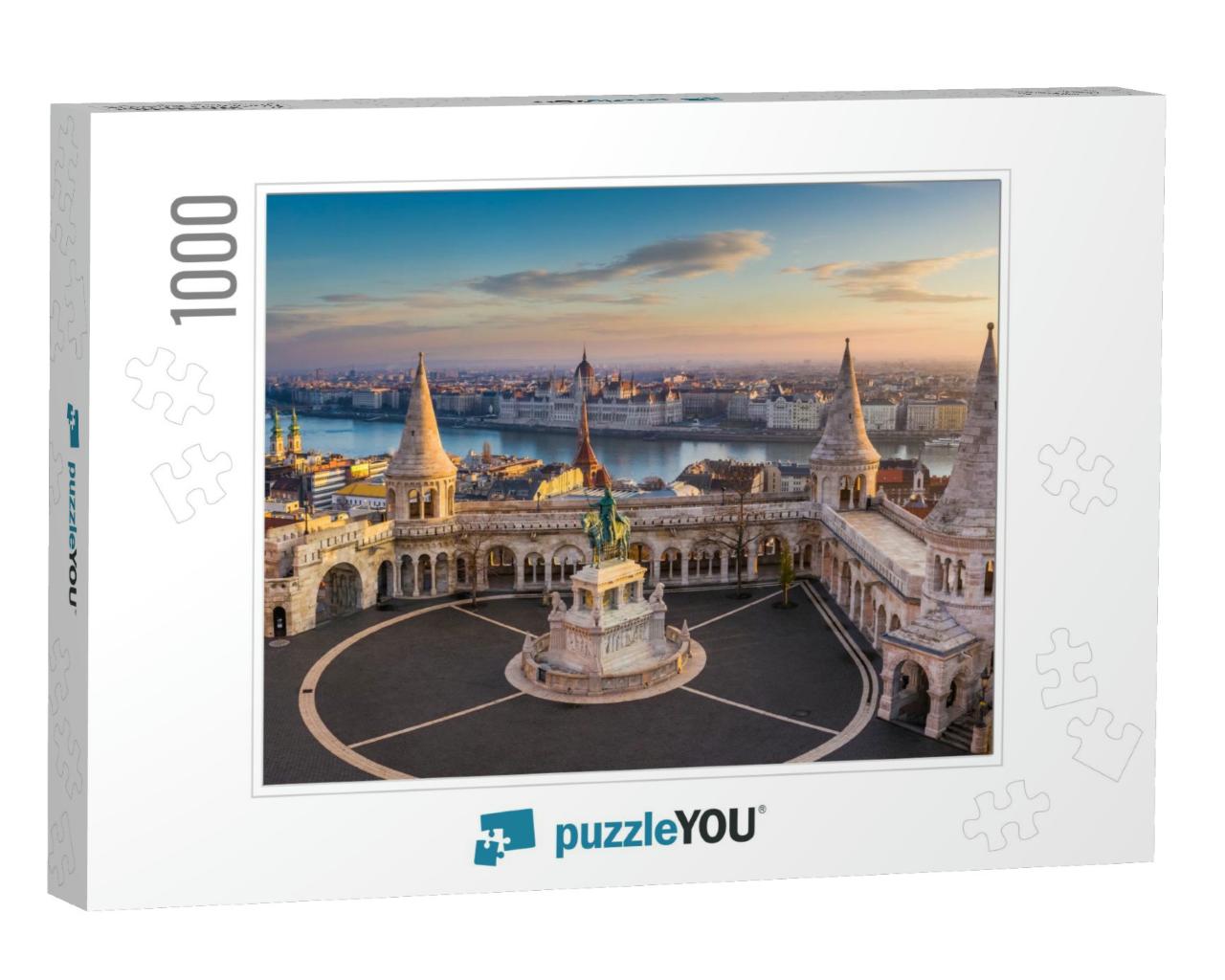 Budapest, Hungary - the Famous Fishermans Bastion At Sunr... Jigsaw Puzzle with 1000 pieces