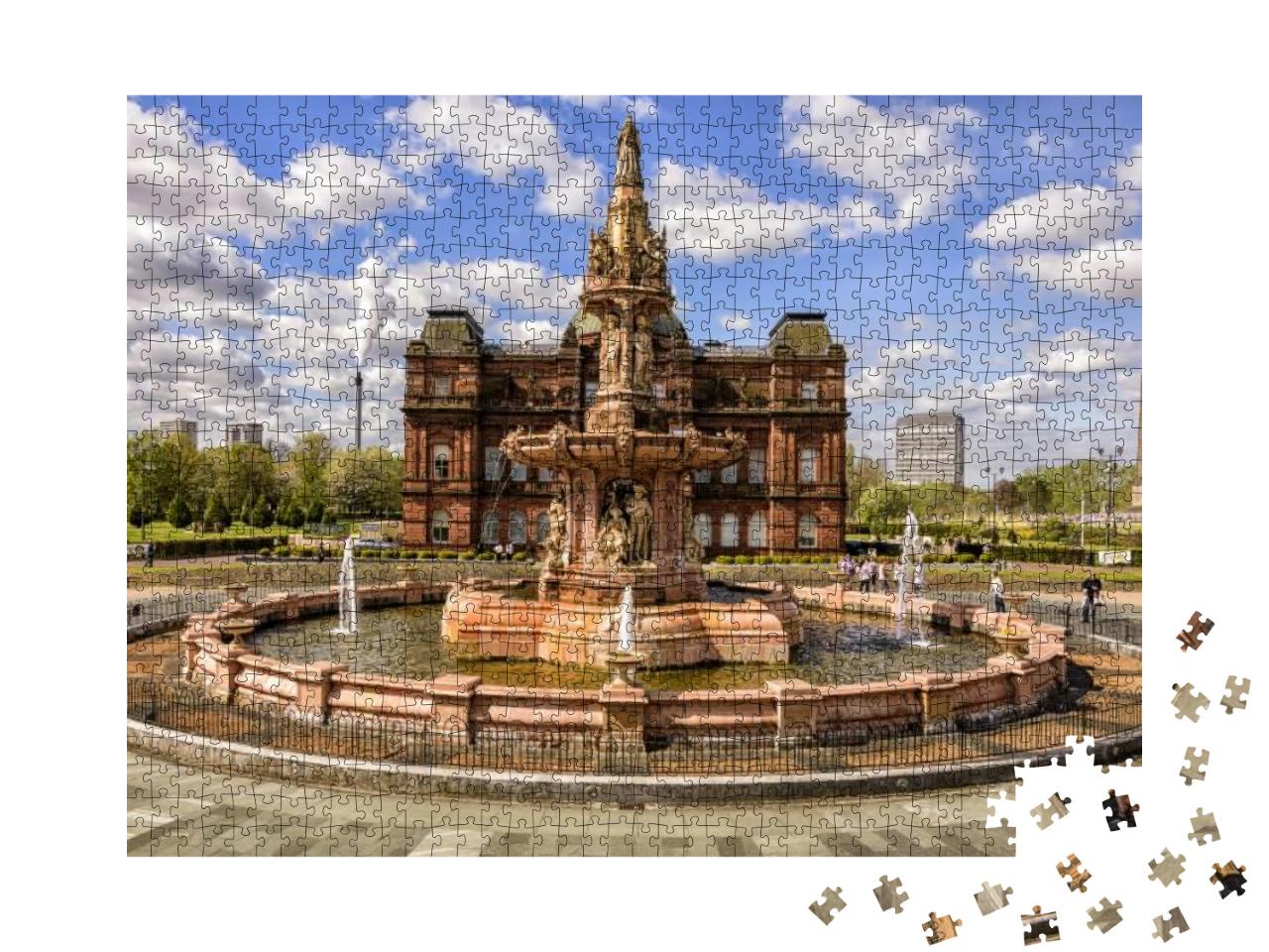 Glasgow Doulton Fountain, the Peoples Palace... Jigsaw Puzzle with 1000 pieces