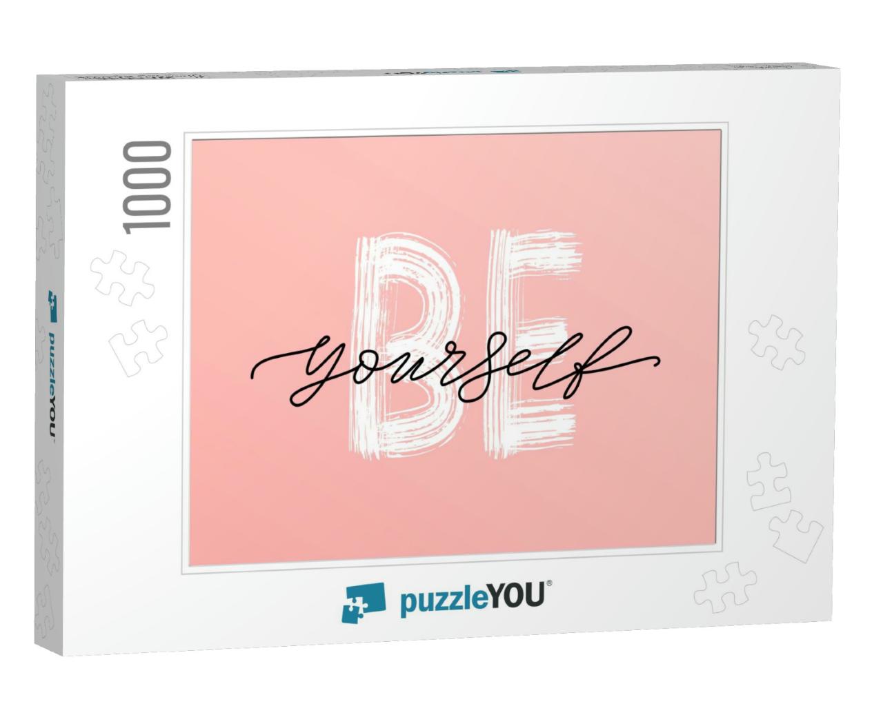 Be Love Yourself Quote. Single Word. Modern Calligraphy T... Jigsaw Puzzle with 1000 pieces