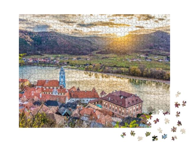 Panoramic Aerial View of Beautiful Wachau Valley with the... Jigsaw Puzzle with 1000 pieces