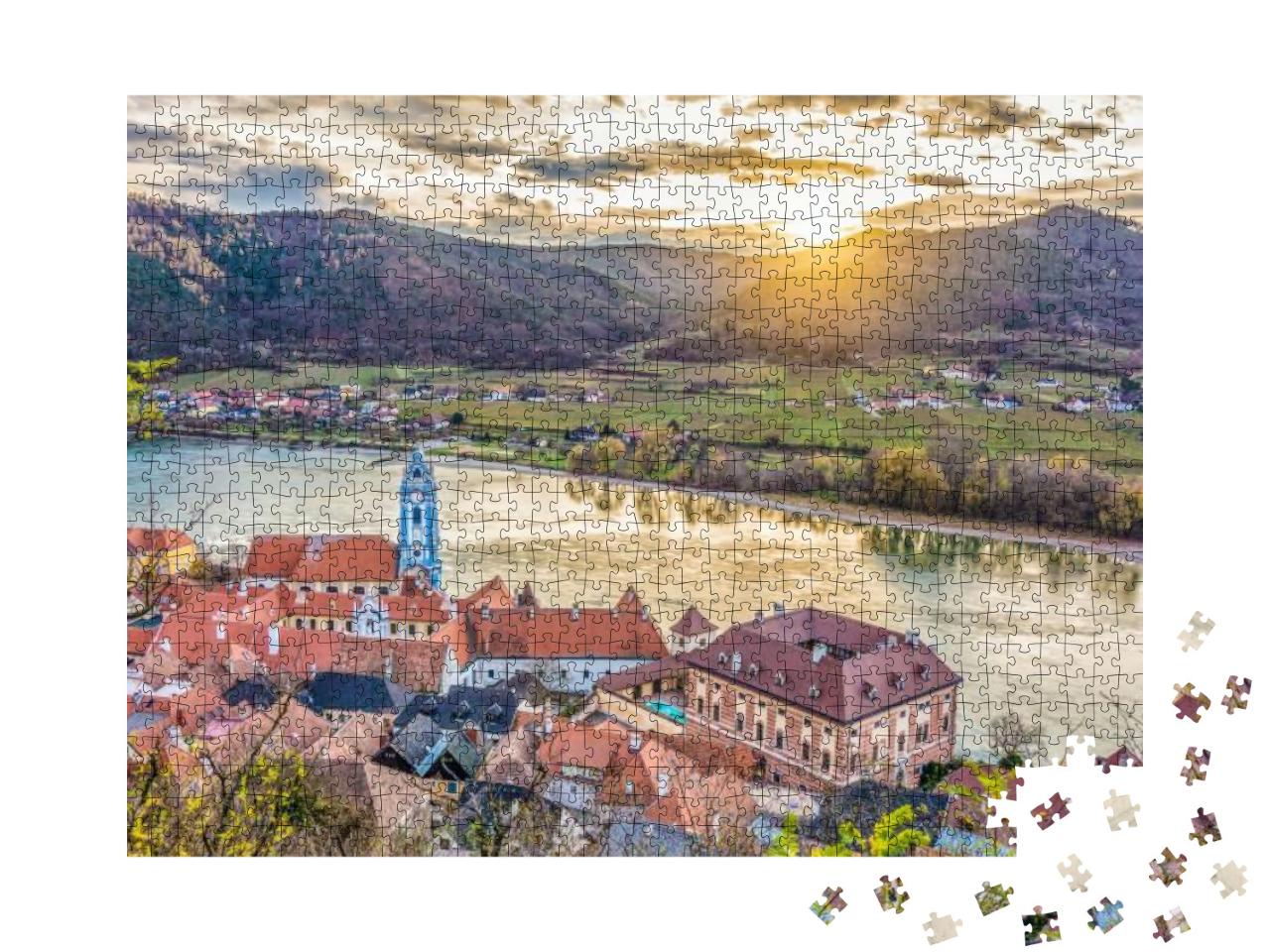 Panoramic Aerial View of Beautiful Wachau Valley with the... Jigsaw Puzzle with 1000 pieces