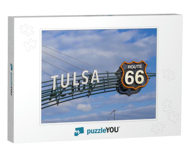 The Famous Route 66 Gate in Tulsa Oklahoma... Jigsaw Puzzle