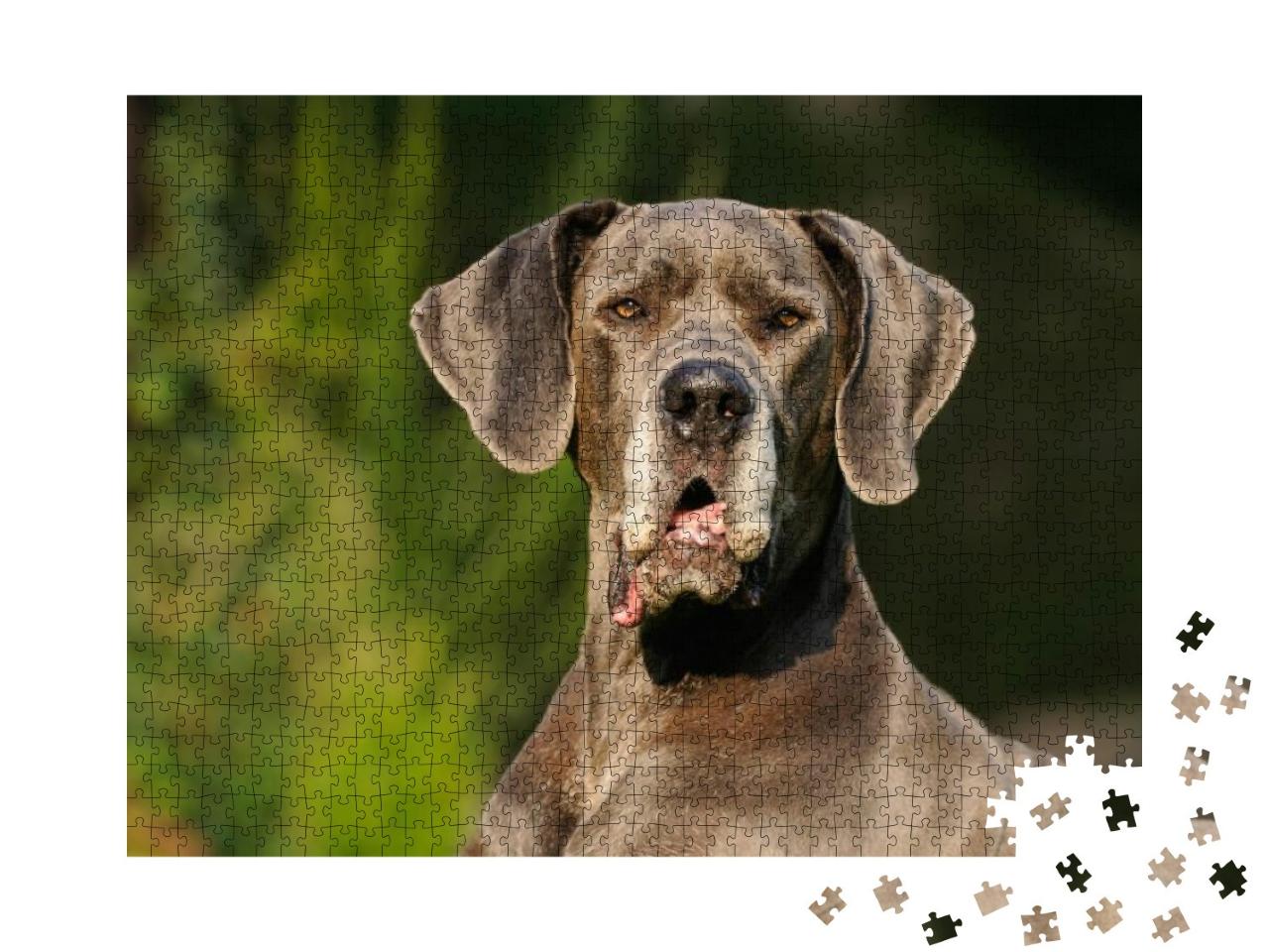 Great Dane Blue 12 Years Old Deutsche... Jigsaw Puzzle with 1000 pieces