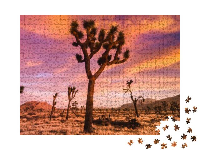 Joshua Tree Sunset... Jigsaw Puzzle with 1000 pieces