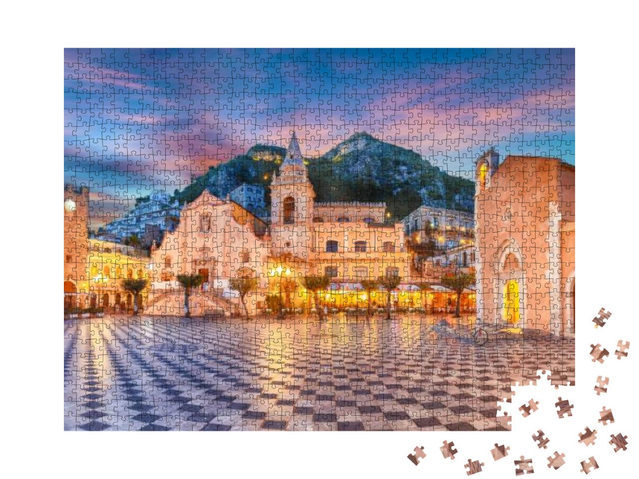 Belvedere of Taormina & San Giuseppe Church on the Square... Jigsaw Puzzle with 1000 pieces