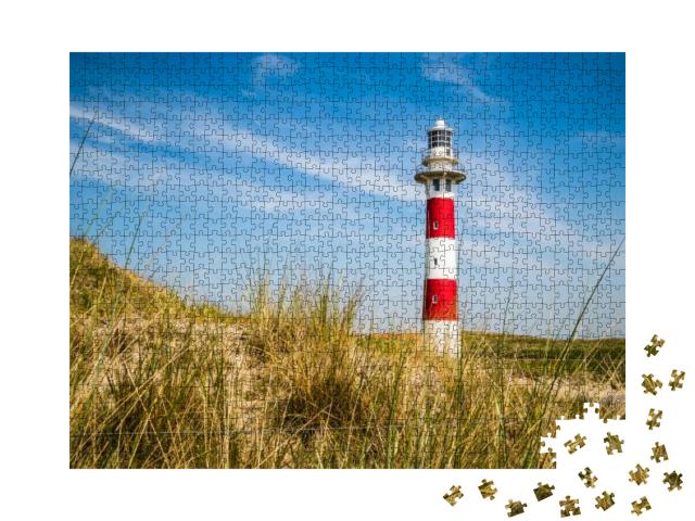 Lighthouse on the Coast of the North Sea in a Sunny Day... Jigsaw Puzzle with 1000 pieces