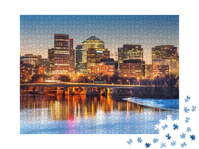 Rosslyn, Arlington, Virginia, USA Downtown City Skyline At... Jigsaw Puzzle with 1000 pieces
