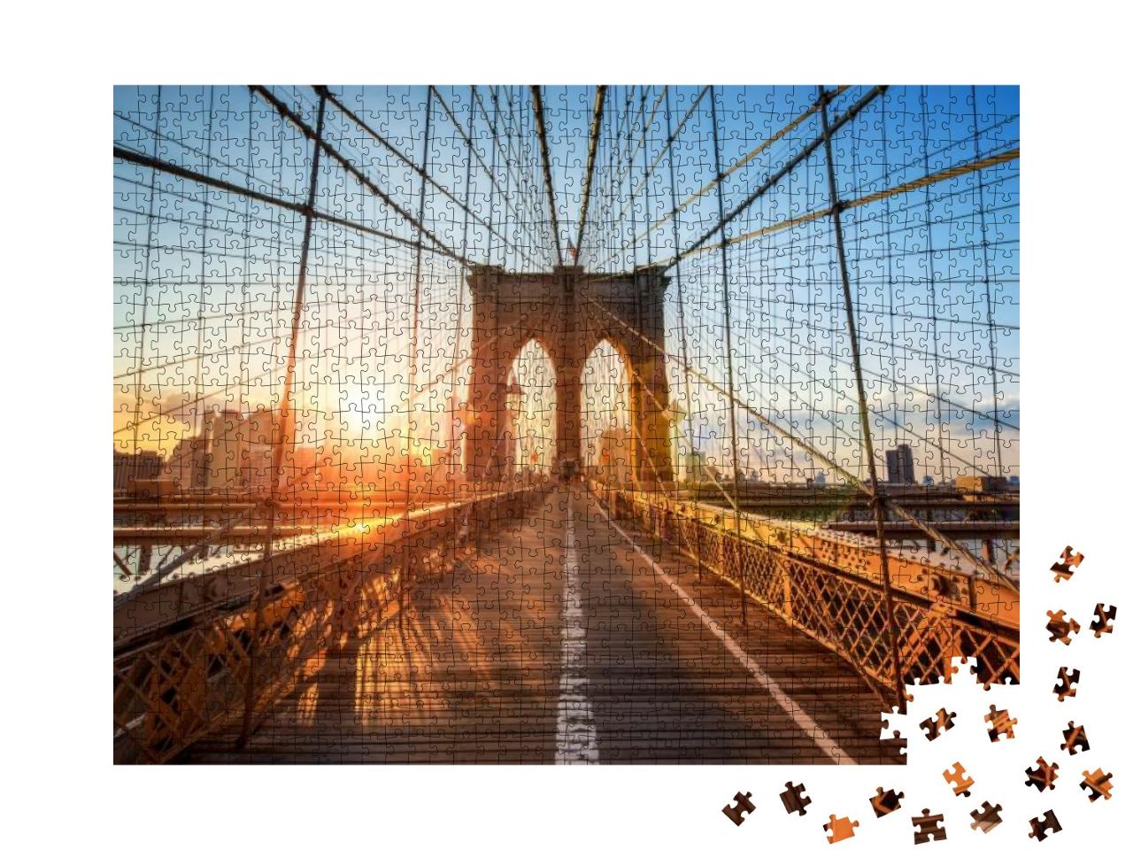 Brooklyn Bridge in New York City, Usa... Jigsaw Puzzle with 1000 pieces