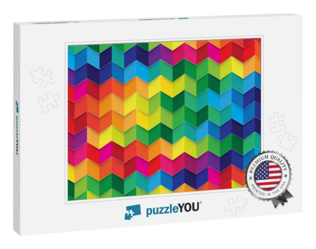 Colorful Geometric Abstract Background... Jigsaw Puzzle