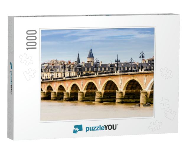 Bridge & Cityscape of Bordeaux, France Across the Garonne... Jigsaw Puzzle with 1000 pieces
