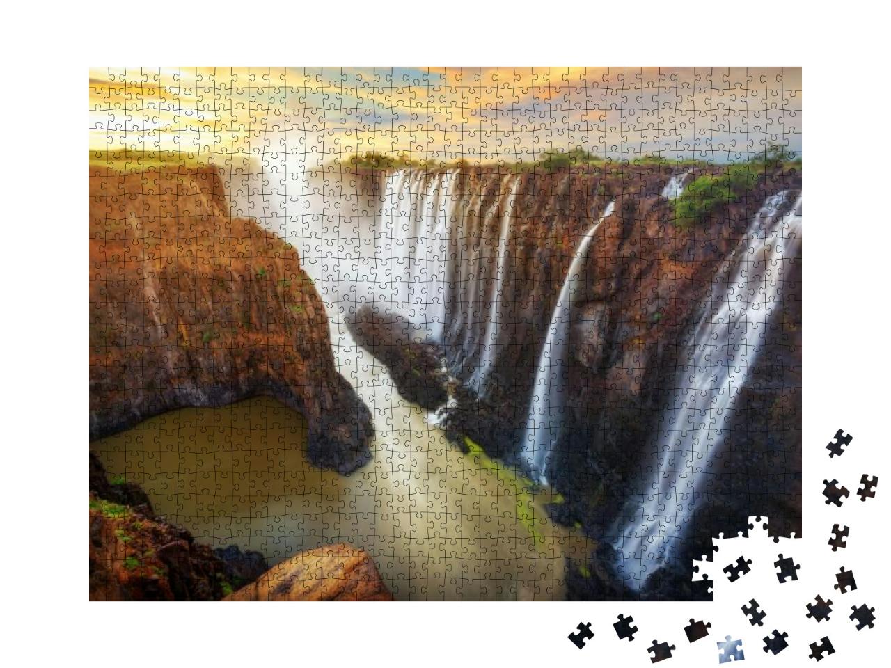 Victoria Falls in Zambia & Zimbabwe... Jigsaw Puzzle with 1000 pieces