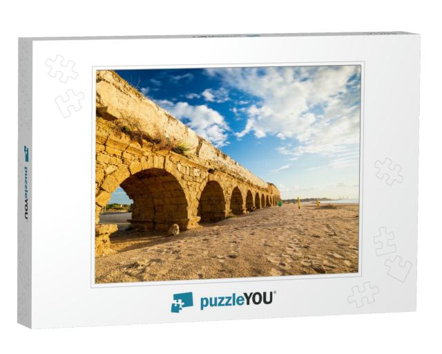 Ruins of Ancient Cesarea Built by Herod, Israel... Jigsaw Puzzle