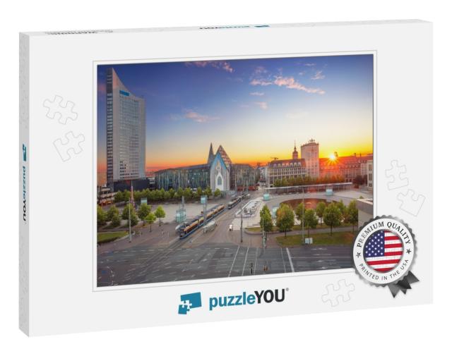 Leipzig, Germany. Cityscape Image of Leipzig Downtown Dur... Jigsaw Puzzle