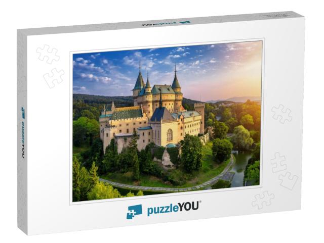 Aerial View of Bojnice Medieval Castle, UNESCO Heritage i... Jigsaw Puzzle