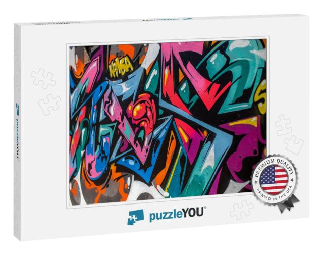 Beautiful Street Art of Graffiti. Abstract Color Creative... Jigsaw Puzzle