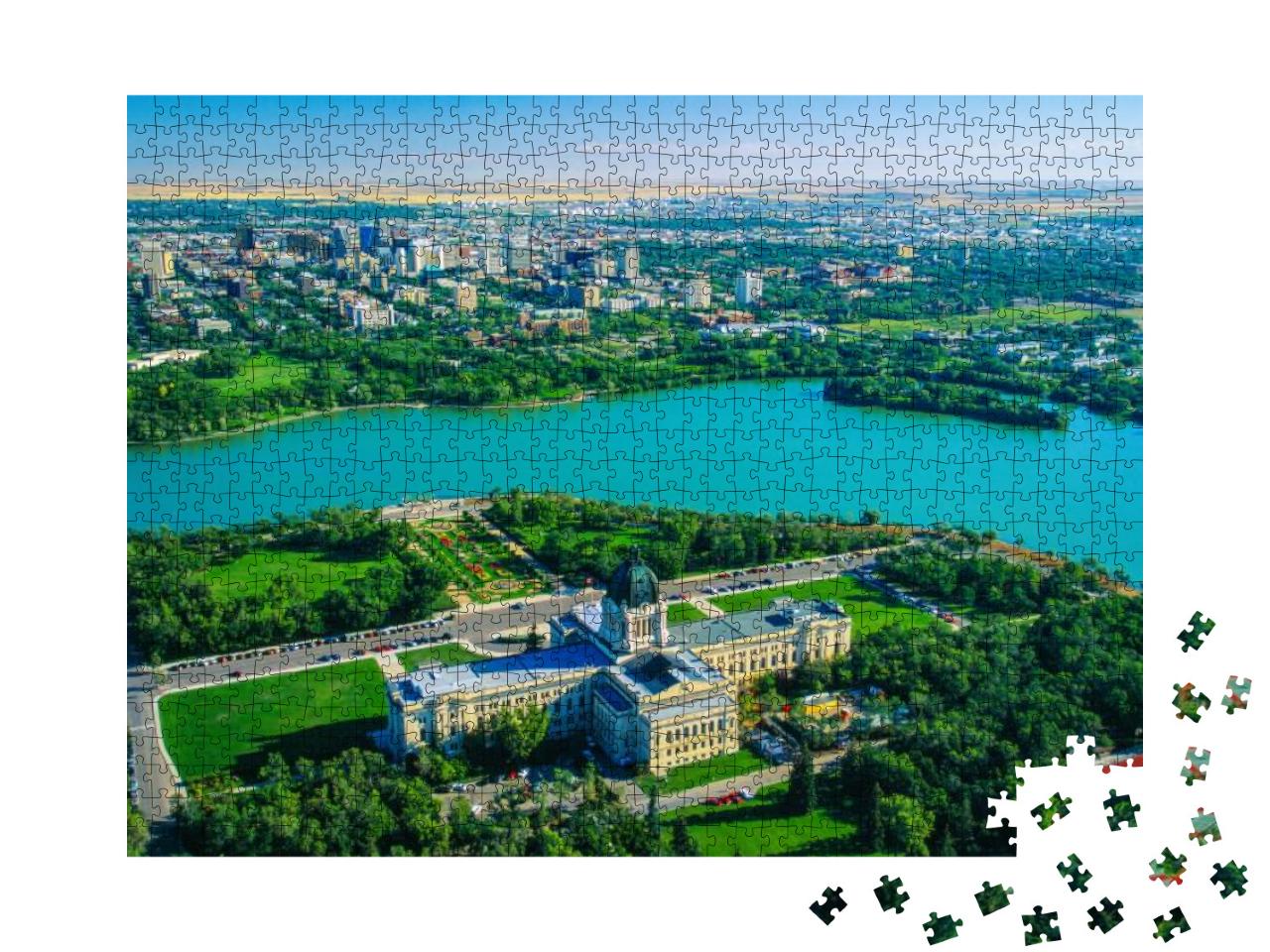 Aerial of Legislative Building, Regina, Saskatchewan, Can... Jigsaw Puzzle with 1000 pieces