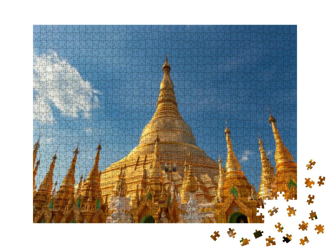 Shwedagon Pagoda in Yangon, Burma Myanmar... Jigsaw Puzzle with 1000 pieces