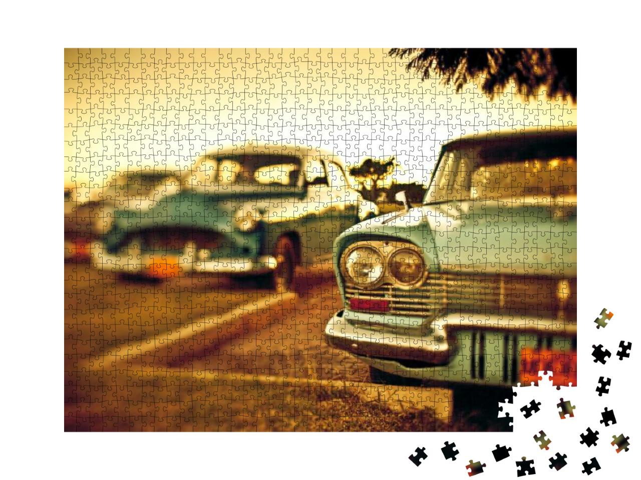 Vintage Cars in Cuba Shot with Tilt Shift Lens... Jigsaw Puzzle with 1000 pieces