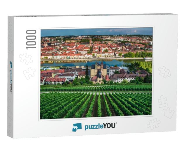 View to the Wurzburg Town from Marienberg Castle... Jigsaw Puzzle with 1000 pieces