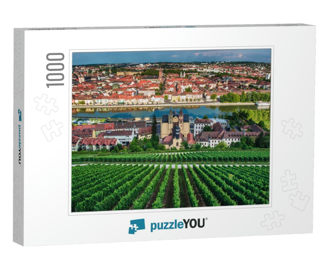 View to the Wurzburg Town from Marienberg Castle... Jigsaw Puzzle with 1000 pieces