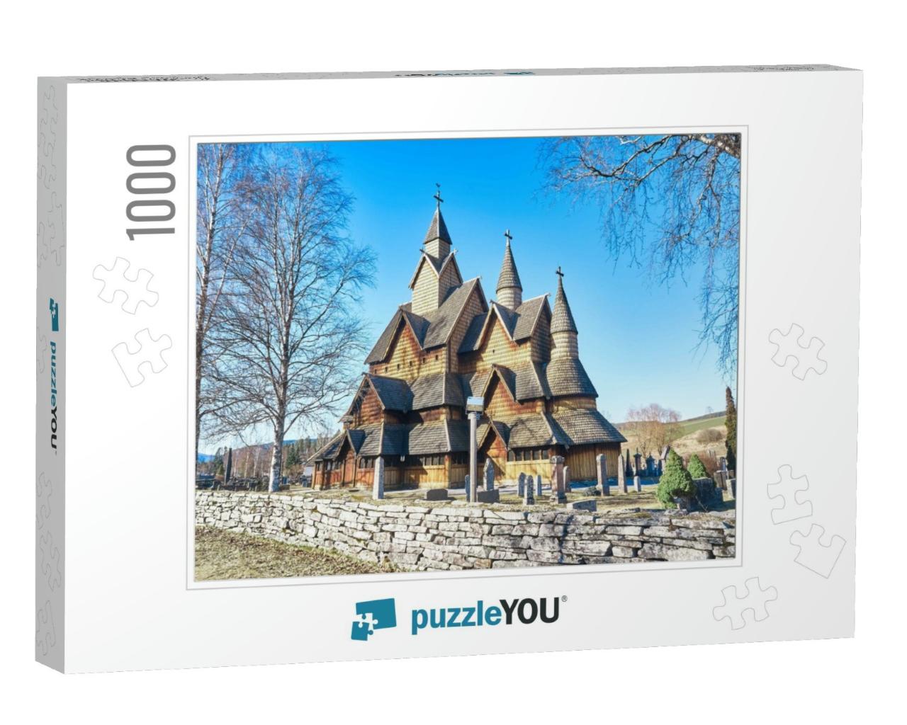 The Old Heddal Stave Church in Telemark, Norway. Stave Ch... Jigsaw Puzzle with 1000 pieces