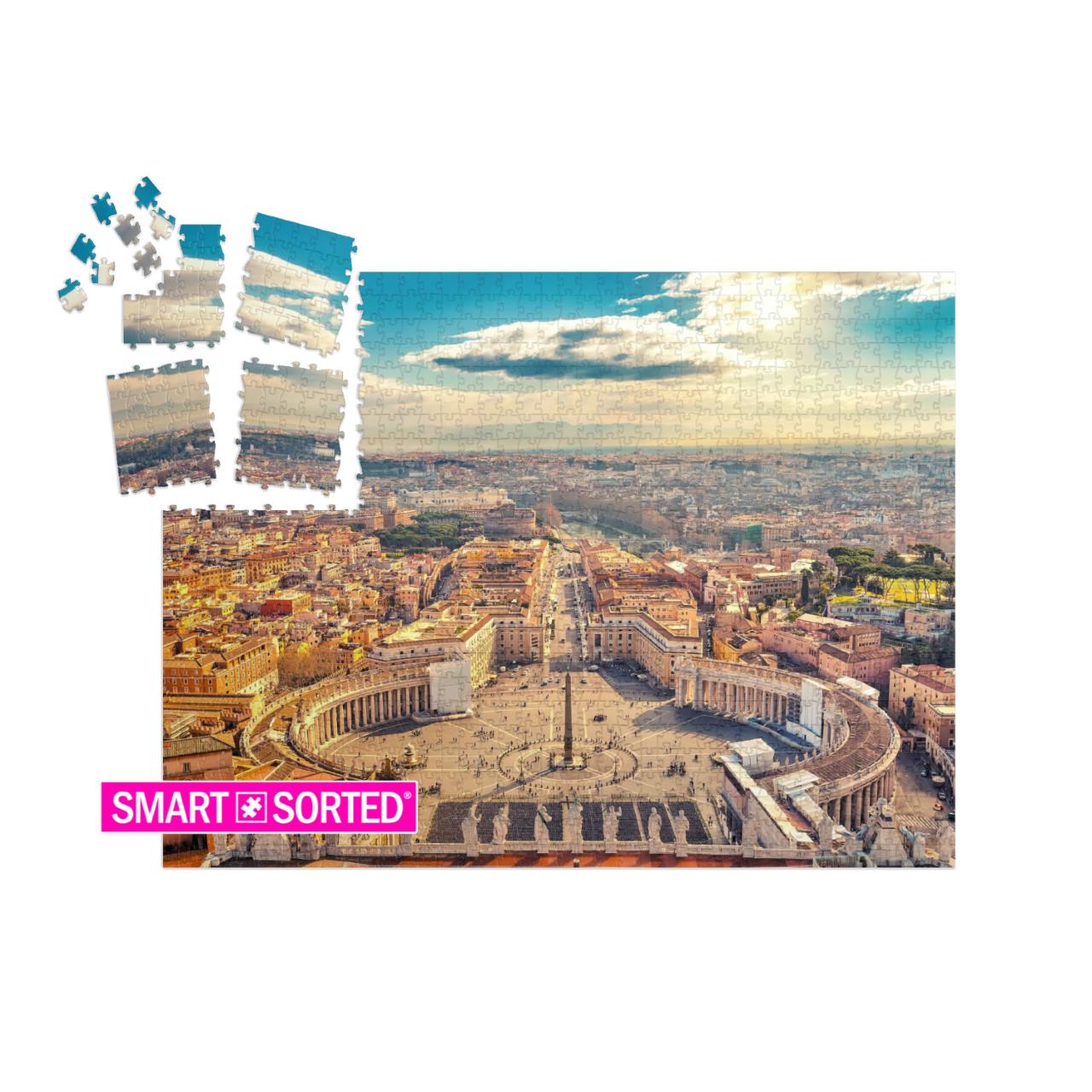 Saint Peters Square in Vatican & Aerial View of Rome... | SMART SORTED® | Jigsaw Puzzle with 1000 pieces