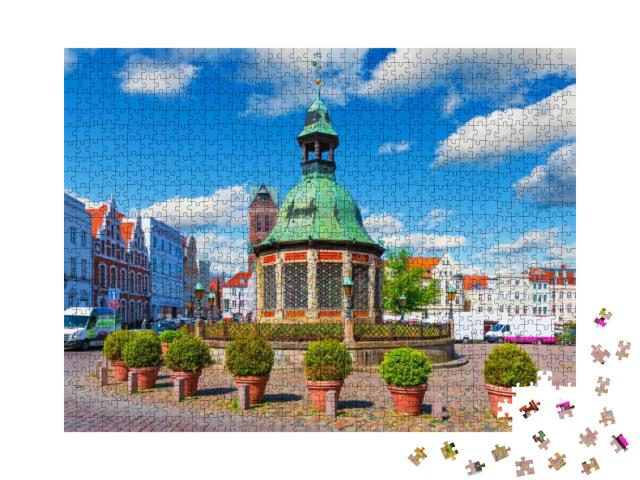 Scenic Summer View of the Market Square in the Old Town o... Jigsaw Puzzle with 1000 pieces