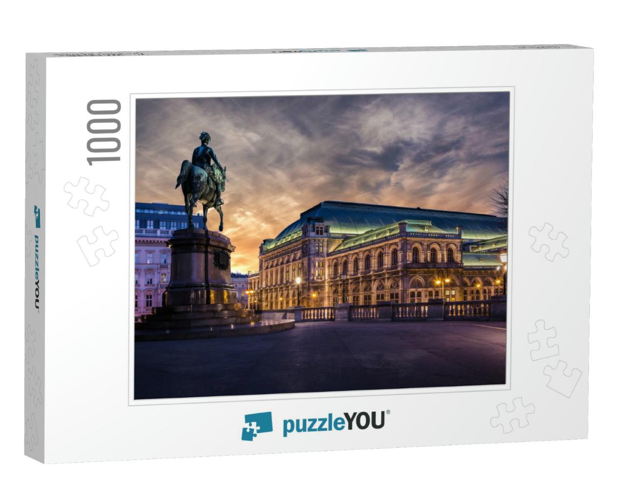 Vienna State Opera At Dawn... Jigsaw Puzzle with 1000 pieces