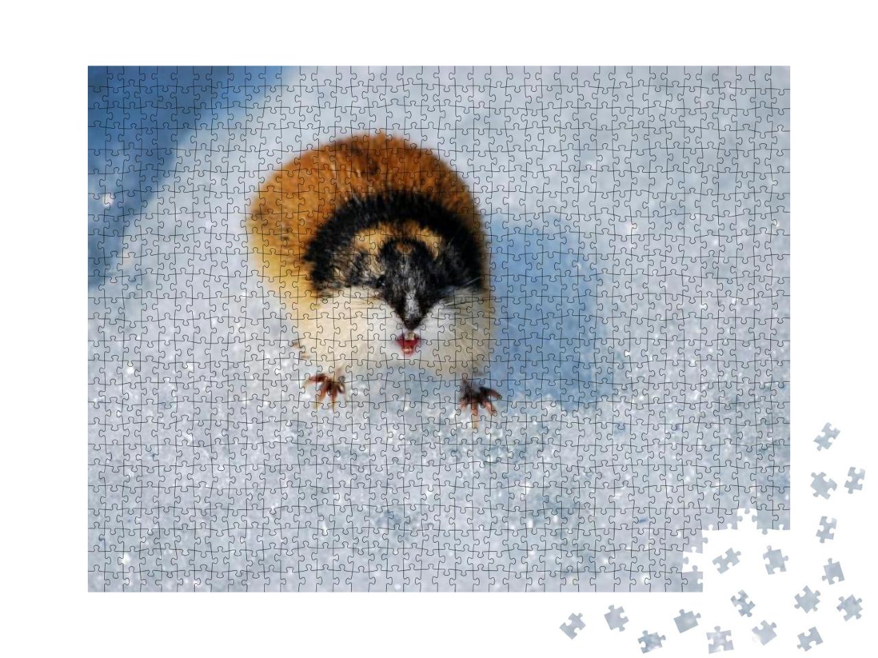 Angry Lemming in the Snow... Jigsaw Puzzle with 1000 pieces