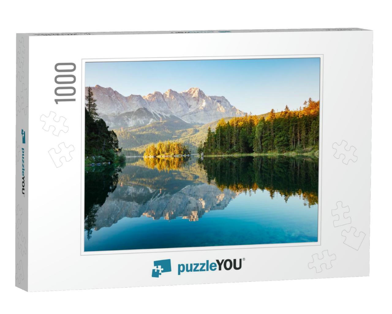Scenic Surroundings Near Famous Lake Eibsee. Wonderful Da... Jigsaw Puzzle with 1000 pieces