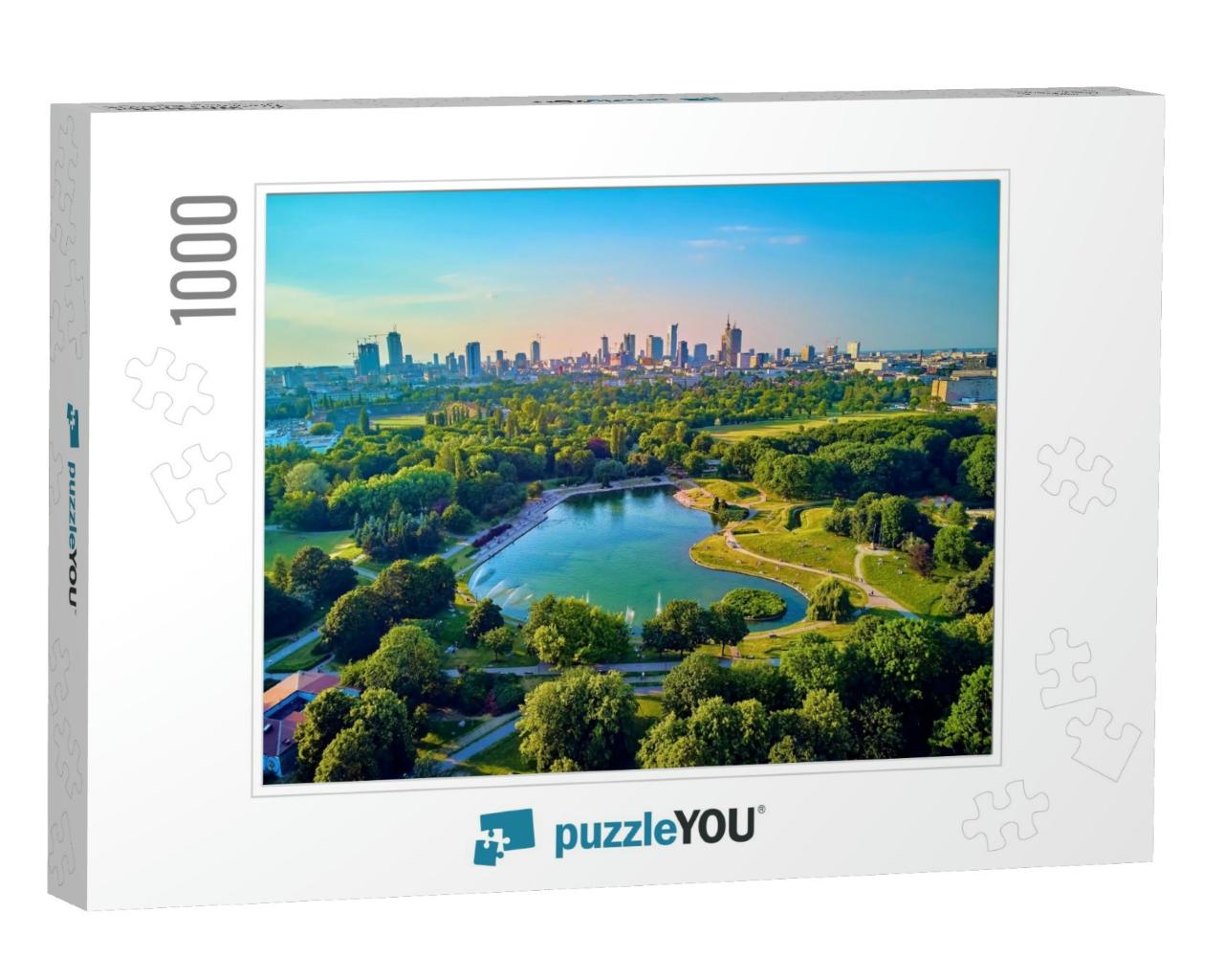 A Beautiful Panoramic View of the Sunset in a Fabulous Ev... Jigsaw Puzzle with 1000 pieces