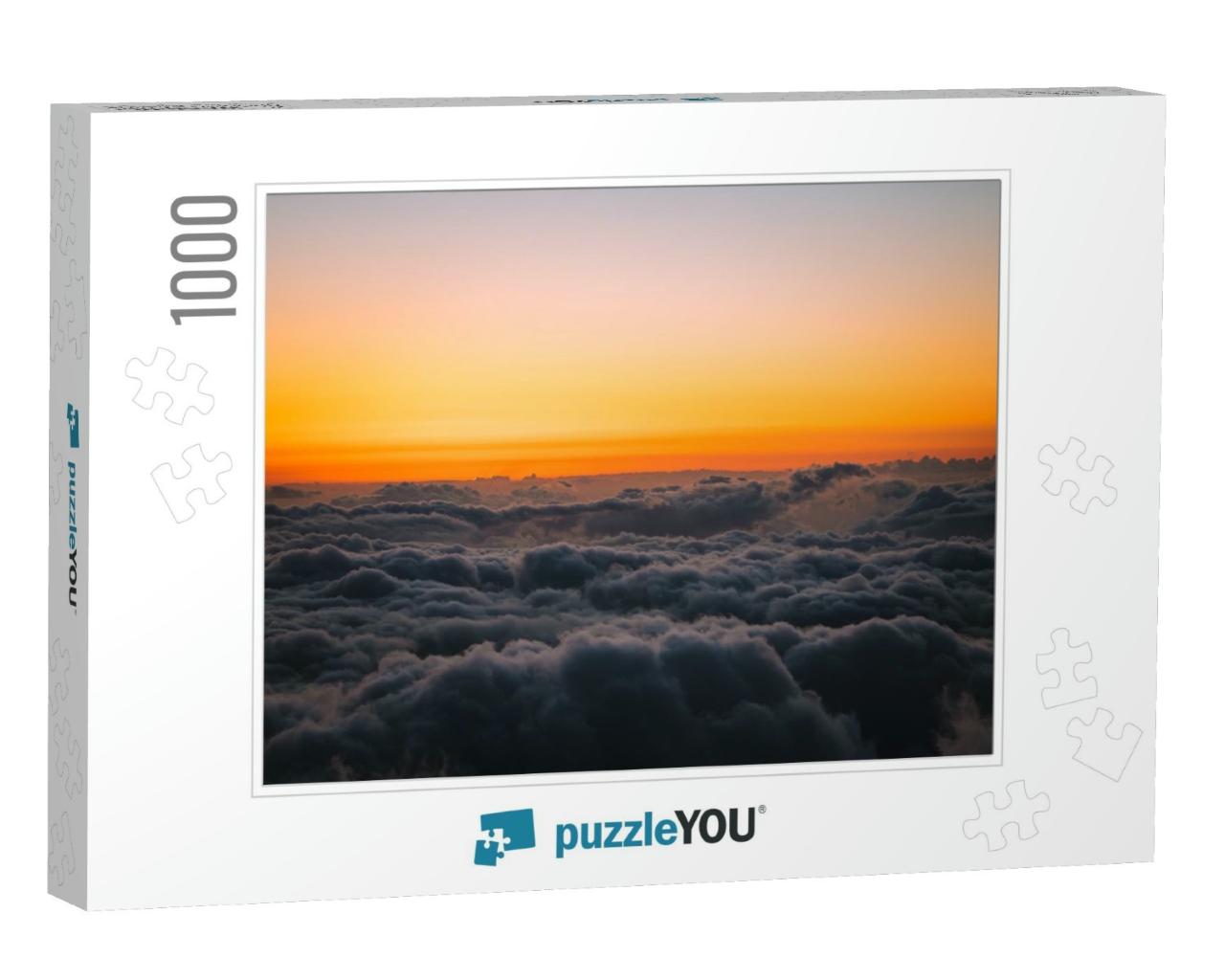 Beautiful Colorful Dramatic Sunset Above Clouds from Hale... Jigsaw Puzzle with 1000 pieces