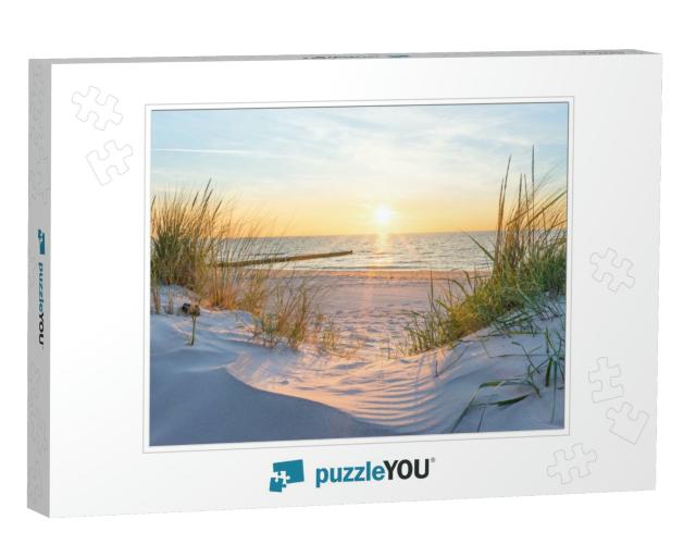 Sunset At the Baltic Sea Beach... Jigsaw Puzzle