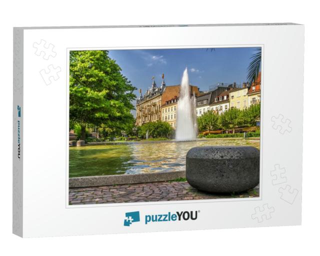 The Central City Fountain. Germany, Baden-Baden... Jigsaw Puzzle