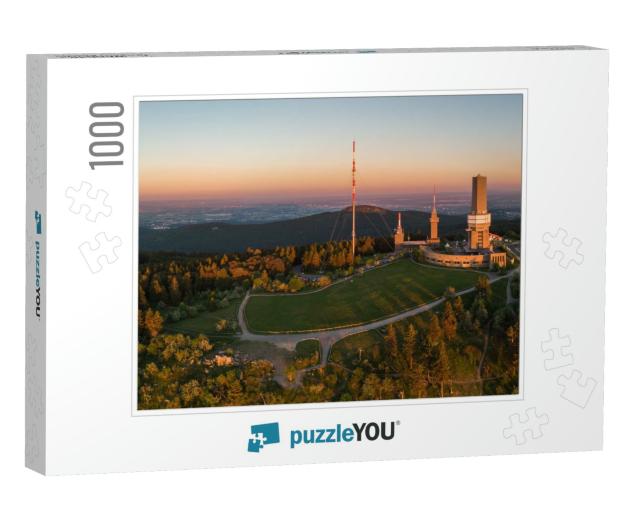 Panoramic View on the Summit of the Mountain Feldberg, th... Jigsaw Puzzle with 1000 pieces
