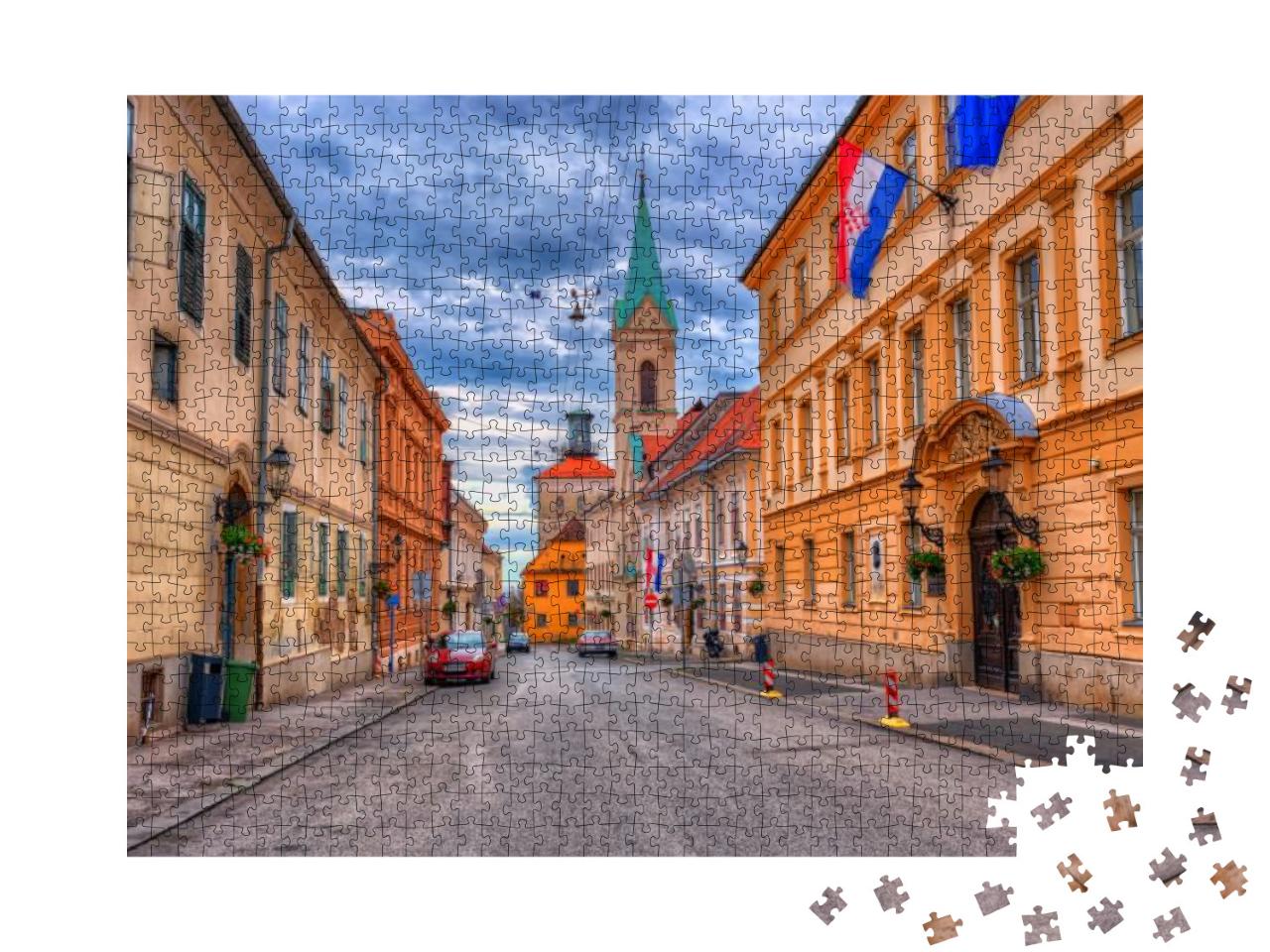 Upper Town in Zagreb Called Gornij Grad - Historical Part... Jigsaw Puzzle with 1000 pieces