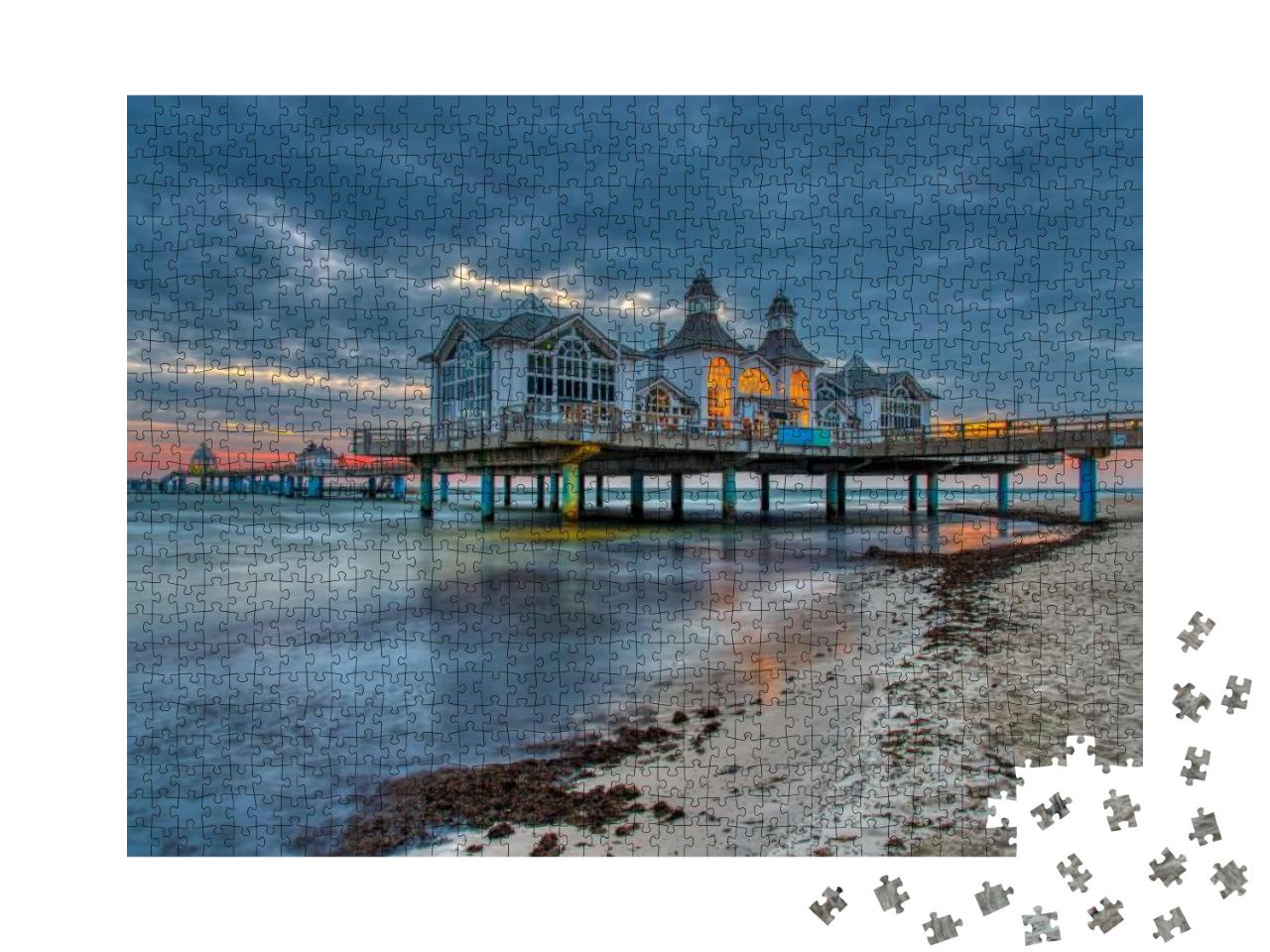 The Sea Pier of Sellin on Ruegen Island in Germany with D... Jigsaw Puzzle with 1000 pieces