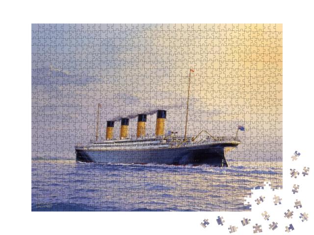 RMS Titanic Approaching Queenstown Jigsaw Puzzle with 1000 pieces